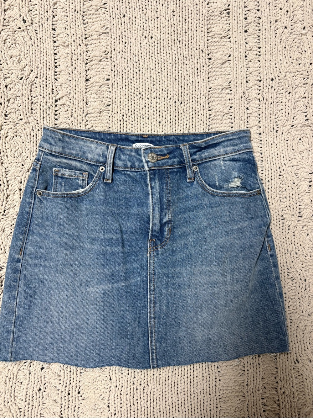 Old Navy Light Blue Denim Mini Skirt